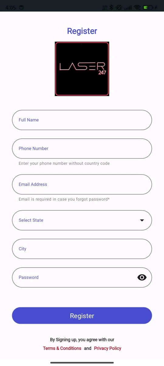 laser247 app screenshot 1